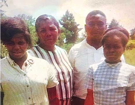 George, Evelyn and two of their children.