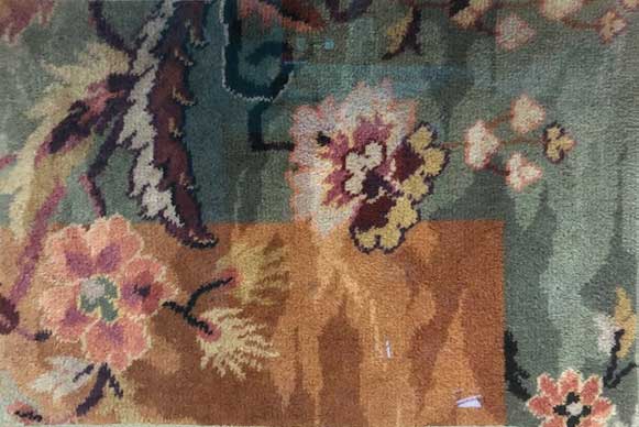 Axminster rug found in California made in Hightstown.