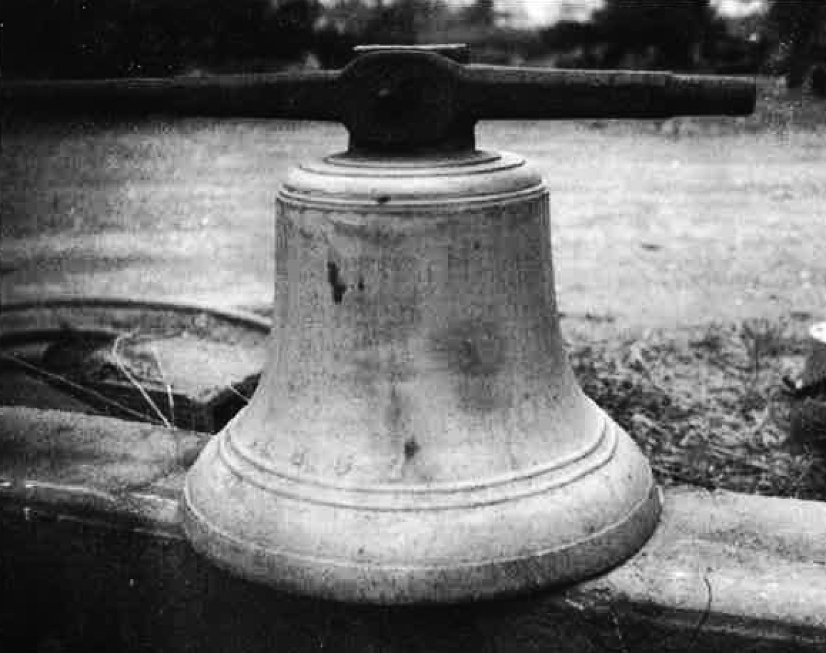 School bell found at Village Nurseries.